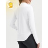 image:imagebaleaf Womens Sun Shirts Hiking Shirt Lightweight Long Sleeves UPF50 Half Zip SPF Rash Guard UV Protection ClothingUltra White