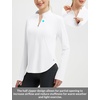 image:imagebaleaf Womens Sun Shirts Hiking Shirt Lightweight Long Sleeves UPF50 Half Zip SPF Rash Guard UV Protection ClothingUltra White