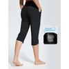 image:imagebaleaf Womens Swim Capris Pants 18 Quick Dry Modest Swimsuits UPF 50 Bathing Suit Bottoms Beach Pants with PocketsBlack