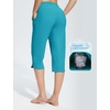 image:imagebaleaf Womens Swim Capris Pants 18 Quick Dry Modest Swimsuits UPF 50 Bathing Suit Bottoms Beach Pants with PocketsBlue