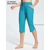 image:imagebaleaf Womens Swim Capris Pants 18 Quick Dry Modest Swimsuits UPF 50 Bathing Suit Bottoms Beach Pants with PocketsBlue