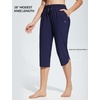 image:imagebaleaf Womens Swim Capris Pants 18 Quick Dry Modest Swimsuits UPF 50 Bathing Suit Bottoms Beach Pants with PocketsNavy