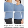 image:imagebaleaf Womens UPF 50 Sun Shirts Long Sleeve UV Protection Quick Dry Breathable Lightweight Rash Guard Hiking Workout01heather Blue