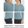 image:imagebaleaf Womens UPF 50 Sun Shirts Long Sleeve UV Protection Quick Dry Breathable Lightweight Rash Guard Hiking Workout02heather Light Blue