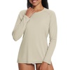 image:imagebaleaf Womens UPF 50 Sun Shirts Long Sleeve UV Protection Quick Dry Breathable Lightweight Rash Guard Hiking WorkoutA01oatmeal