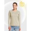 image:imagebaleaf Womens UPF 50 Sun Shirts Long Sleeve UV Protection Quick Dry Breathable Lightweight Rash Guard Hiking WorkoutA01oatmeal