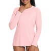 image:imagebaleaf Womens UPF 50 Sun Shirts Long Sleeve UV Protection Quick Dry Breathable Lightweight Rash Guard Hiking WorkoutA01seashell Pink