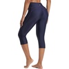 image:imagebaleaf Womens 18 High Waisted Swim Pants Long Swim Capris UPF50 Swimsuit with Liner and PocketsNavy Blue