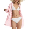 image:imagebaleaf Womens Sun Protection Long Jacket UPF 50 Hoodie Lightweight UV Rash Guard Cooling Cover Up SPF Swim Beach AthleticLight Pink