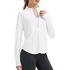 image:imagebaleaf Womens Sun Shirts Hiking Shirt Lightweight Long Sleeves UPF50 Half Zip SPF Rash Guard UV Protection ClothingUltra White