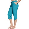 image:imagebaleaf Womens Swim Capris Pants 18 Quick Dry Modest Swimsuits UPF 50 Bathing Suit Bottoms Beach Pants with PocketsBlue