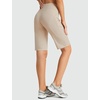 image:imagebaleaf Womens 12 Bermuda Shorts Long Shorts Knee Length Running Walking Workout Athletic Stretch PocketsKhaki