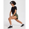 image:imagebaleaf Womens 3 Workout Shorts High Waisted Athletic Running Shorts with Liner Sports Lightweight Quick DryAgreen