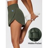 image:imagebaleaf Womens 3 Workout Shorts High Waisted Athletic Running Shorts with Liner Sports Lightweight Quick DryAgreen