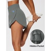 image:imagebaleaf Womens 3 Workout Shorts High Waisted Athletic Running Shorts with Liner Sports Lightweight Quick DryAgrey