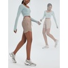 image:imagebaleaf Womens 5 Workout Shorts Athletic Running Shorts High Waisted with Zipper Pocket Gym Quick Dry Hiking SportsKhaki