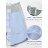 image:imagebaleaf Womens 5 Workout Shorts Athletic Running Shorts High Waisted with Zipper Pocket Gym Quick Dry Hiking SportsLight Blue