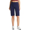 image:imagebaleaf Womens 12 Bermuda Shorts Long Shorts Knee Length Running Walking Workout Athletic Stretch PocketsNavy