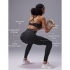 image:imagebaleaf Sweatleaf Womens High Waisted Leggings 25 Tummy Control Butt Lifting Yoga Workout Running PantsBlack