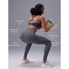 image:imagebaleaf Sweatleaf Womens High Waisted Leggings 25 Tummy Control Butt Lifting Yoga Workout Running PantsDark Grey