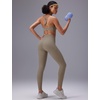 image:imagebaleaf Sweatleaf Womens High Waisted Leggings 25 Tummy Control Butt Lifting Yoga Workout Running PantsKhaki