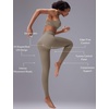 image:imagebaleaf Sweatleaf Womens High Waisted Leggings 25 Tummy Control Butt Lifting Yoga Workout Running PantsKhaki