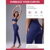 image:imagebaleaf Sweatleaf Womens High Waisted Leggings 25 Tummy Control Butt Lifting Yoga Workout Running PantsNavy Blue