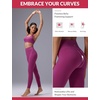 image:imagebaleaf Sweatleaf Womens High Waisted Leggings 25 Tummy Control Butt Lifting Yoga Workout Running PantsRose Red