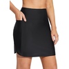 image:imagebaleaf Womens 2025 17 Swim Skirt Bottoms High Waisted Modest Bathing Suit Skirt Tummy Control Swim BottomsBlack
