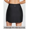 image:imagebaleaf Womens 2025 17 Swim Skirt Bottoms High Waisted Modest Bathing Suit Skirt Tummy Control Swim BottomsBlack