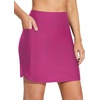 image:imagebaleaf Womens 2025 17 Swim Skirt Bottoms High Waisted Modest Bathing Suit Skirt Tummy Control Swim BottomsRose Red
