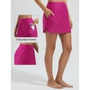 image:imagebaleaf Womens 2025 17 Swim Skirt Bottoms High Waisted Modest Bathing Suit Skirt Tummy Control Swim BottomsRose Red