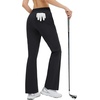 image:imagebaleaf Womens 2629 Work Pants Stretchy Golf Lightweight Stretch Flare Dress Pant Pockets Bussiness UPF 5029inblack