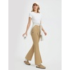 image:imagebaleaf Womens 2629 Work Pants Stretchy Golf Lightweight Stretch Flare Dress Pant Pockets Bussiness UPF 5029inbrown