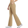 image:imagebaleaf Womens 2629 Work Pants Stretchy Golf Lightweight Stretch Flare Dress Pant Pockets Bussiness UPF 5029inbrown