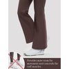 image:imagebaleaf Womens 2629 Work Pants Stretchy Golf Lightweight Stretch Flare Dress Pant Pockets Bussiness UPF 5029indark Brown