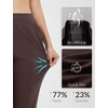 image:imagebaleaf Womens 2629 Work Pants Stretchy Golf Lightweight Stretch Flare Dress Pant Pockets Bussiness UPF 5029indark Brown