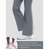 image:imagebaleaf Womens 2629 Work Pants Stretchy Golf Lightweight Stretch Flare Dress Pant Pockets Bussiness UPF 5029indark Gray