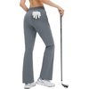 image:imagebaleaf Womens 2629 Work Pants Stretchy Golf Lightweight Stretch Flare Dress Pant Pockets Bussiness UPF 5029indark Gray