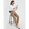 image:imagebaleaf Womens Fleece Lined Pants Golf Winter Pockets High Waisted Thermal Cold Travel WorkBrown