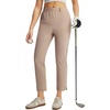 image:imagebaleaf Womens Golf Pants 25 Deep Pockets with Belt Loop Stretch Travel Casual Work Petite Ankle Slacks LightweightKhaki