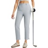 image:imagebaleaf Womens Golf Pants 25 Deep Pockets with Belt Loop Stretch Travel Casual Work Petite Ankle Slacks LightweightLight Gray