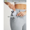 image:imagebaleaf Womens Golf Pants 25 Deep Pockets with Belt Loop Stretch Travel Casual Work Petite Ankle Slacks LightweightLight Gray