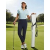 image:imagebaleaf Womens Golf Pants 25 Deep Pockets with Belt Loop Stretch Travel Casual Work Petite Ankle Slacks LightweightNavy Blue