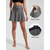 image:imagebaleaf Womens High Waisted 15 Swim Skirt Boxer Liner Quick Dry Bathing Suit Tankini Swimsuit Bottoms with Zipper PocketDark Gray