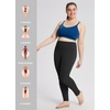 image:imagebaleaf Workout Leggings with Pockets for Women High Waisted Tummy Control Plus Size Yoga Pants for Running Gym AthleticBlack