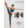 image:imagebaleaf Workout Leggings with Pockets for Women High Waisted Tummy Control Plus Size Yoga Pants for Running Gym AthleticSeal Brown