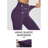 image:imagebaleaf Workout Leggings with Pockets for Women High Waisted Tummy Control Plus Size Yoga Pants for Running Gym AthleticShadow Purple