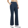 image:imagebaleaf Womens 2629 Work Pants Stretchy Golf Lightweight Stretch Flare Dress Pant Pockets Bussiness UPF 5029innavy Blue