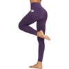 image:imagebaleaf Workout Leggings with Pockets for Women High Waisted Tummy Control Plus Size Yoga Pants for Running Gym AthleticShadow Purple